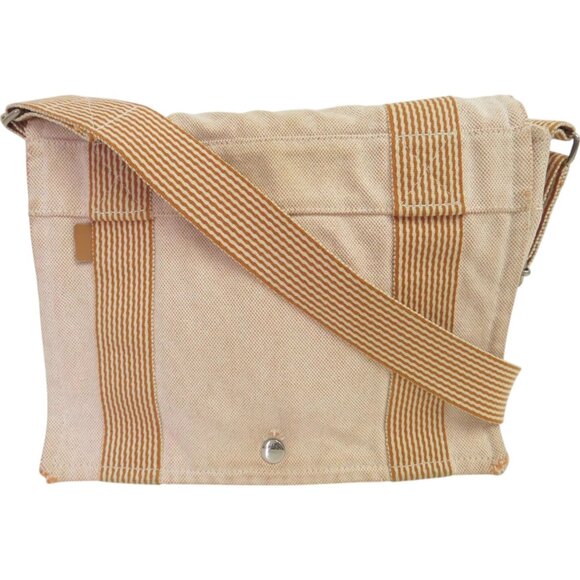 202235BR (L3) Hermes Crossbody Bag Fourre Tout Besace Orange Canvas - Picture 1 of 12